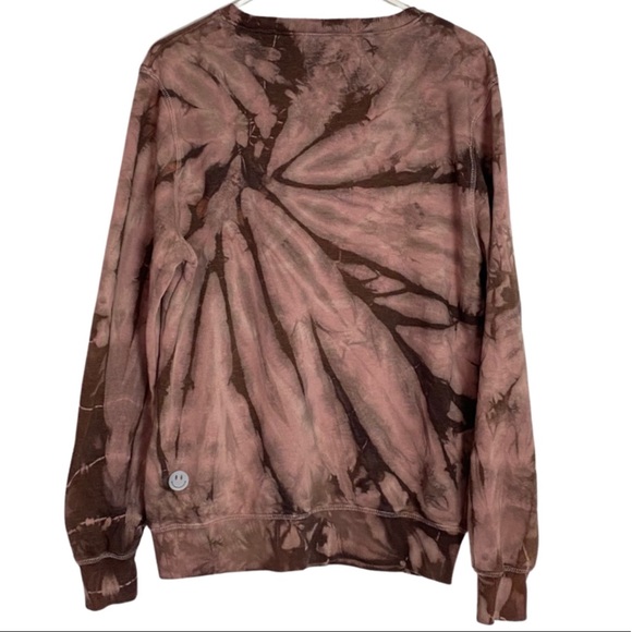 Upcycled Reflective Handmade Tie Dye Pullover Sweatshirt Womens Medium Pink - Picture 2 of 12